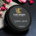 UniCologne™ Sandal Rose | Luxury Solid Perfume for Men & Women | Alcohol Free Strong and Long-Lasting Fragrance | Rose Woody Amber Sweet | Goodness of Beeswax + Shea Butter + Almond Oil